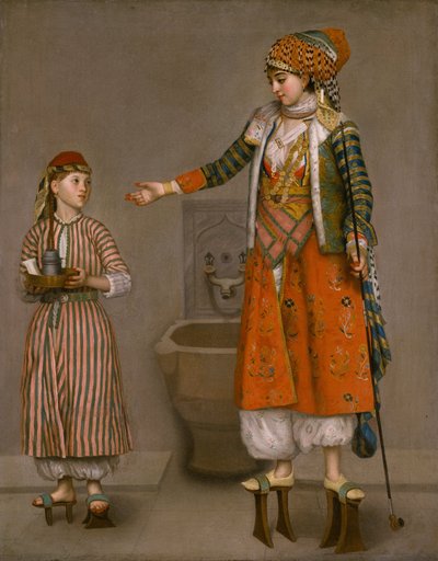 Une femme franque et son serviteur - Jean Étienne Liotard